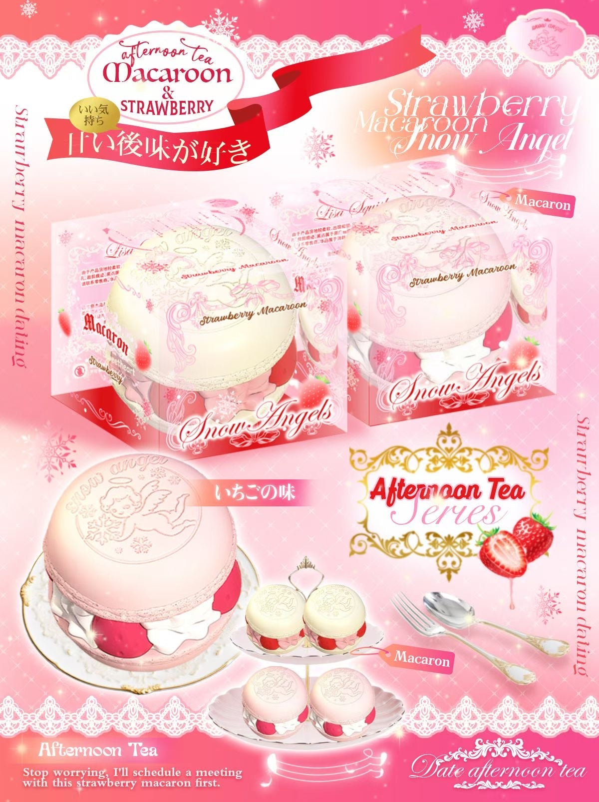 Lisa Angel Strawberry Macaron